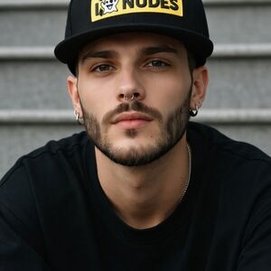 Black Cap with Yellow Patch